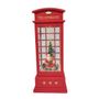 Telephone Box Santa Snow Globe - H25cm
