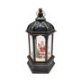 Santa Lantern Snow Globe - Black - H14cm