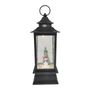 Snowman Lantern Snow Globe - Black - H28cm
