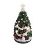 Christmas Tree Ornament with Moving Train & Light Up Star - H38cm