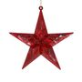 Diamond Star Hanging Ornament - Red - 14cm