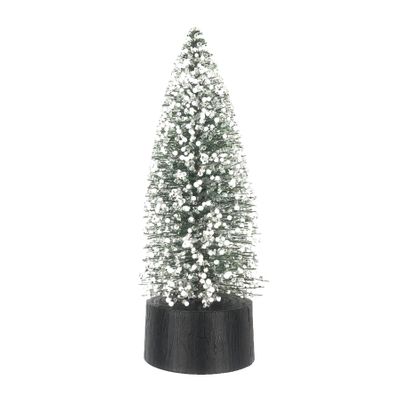 Pine Tree with White Berries Decoration - 30cm