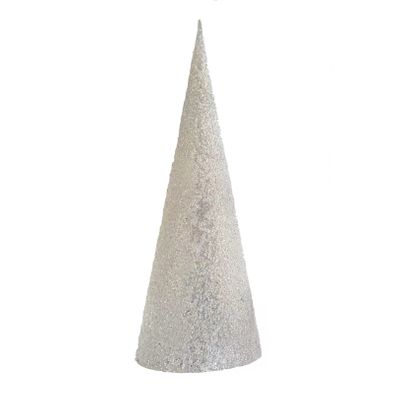 Beaded Cone Tree -White - 61cm