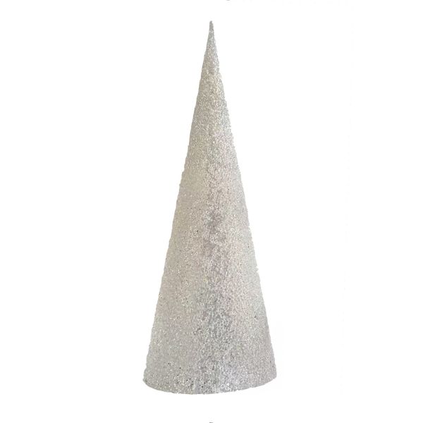 Beaded Cone Tree -White - 61cm