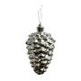 Shiny Pinecone Hanging Ornament - Silver - 18cm