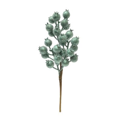 Berry Spray - Pale Green - 34cm