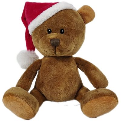 Brown Baby Bundles Bear with Santa Hat