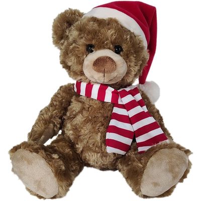 Christmas Bear with Hat and Scarf