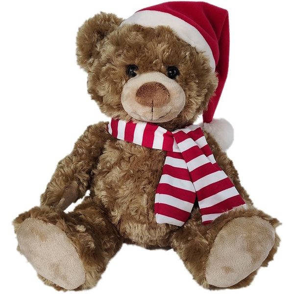 Christmas Bear with Hat and Scarf