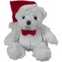 Small White Bear with Santa Hat