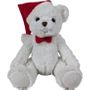 Medium White Bear with Santa Hat