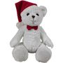 Large White Bear with Santa Hat