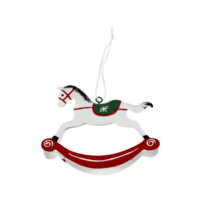 Rocking Horse Hanging Decoration - White 