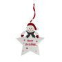 Merry Christmas Star with Snowman Hanging Decoration
