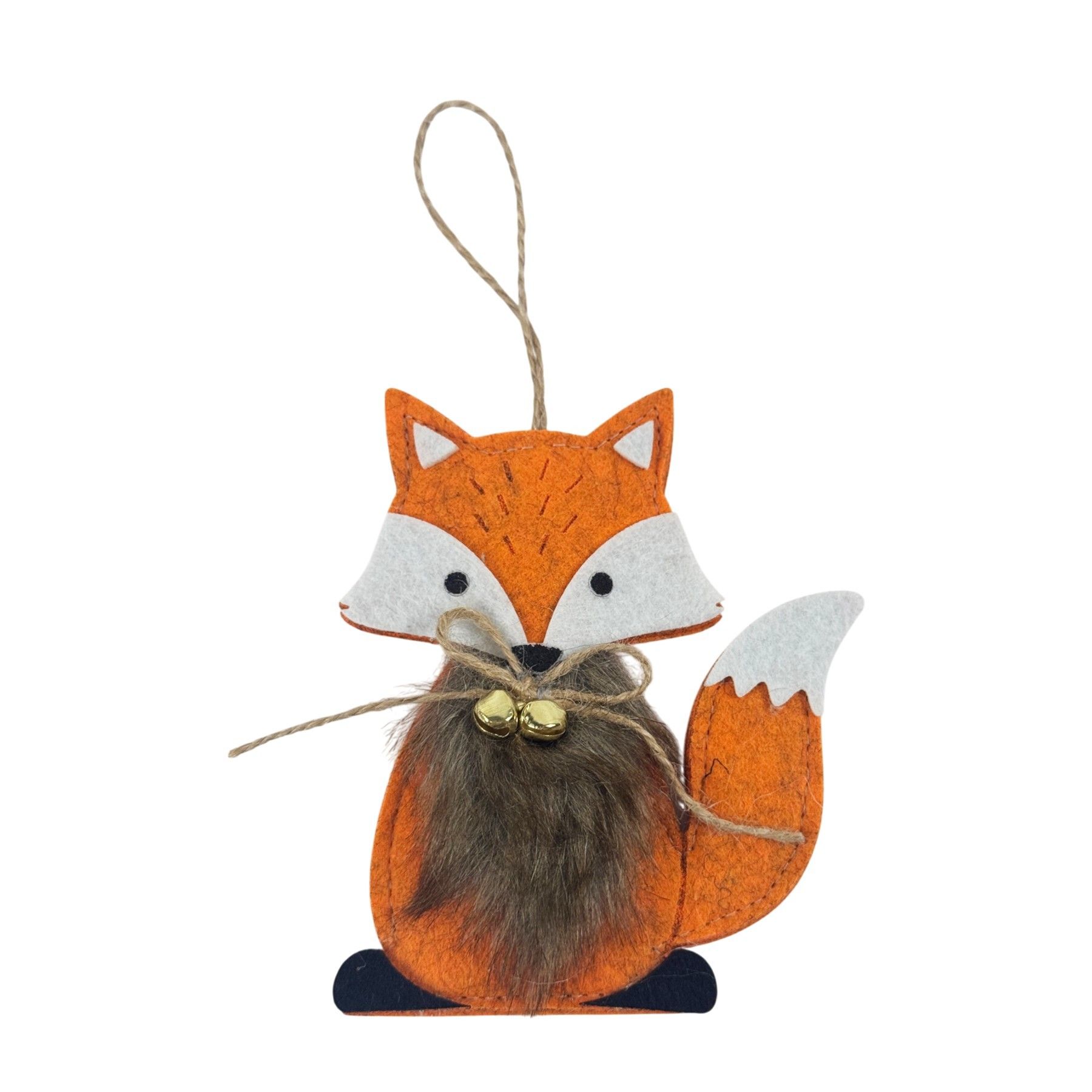 Felt Fox Hanging  Decoration - H10.5cm