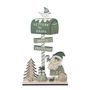 Wooden Letter to Santa Postbox on Wooden Base - H30cm