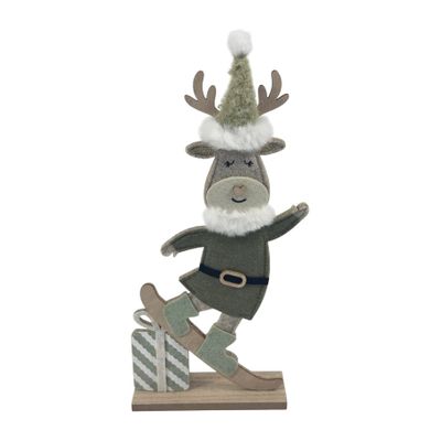 Felt Skiing Reindeer Ornament - H 35cm