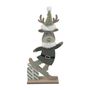 Felt Skiing Reindeer Ornament - H 35cm