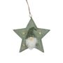Felt Star Hanger with Gnome Face Motif 