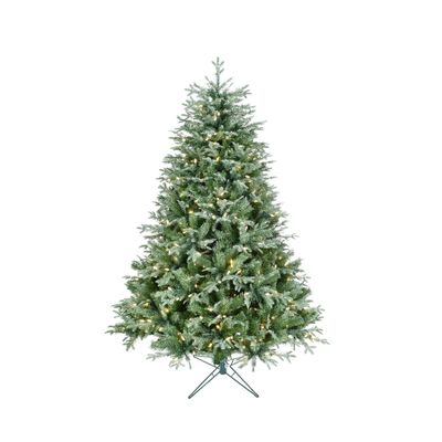 Lightly Frosted Christmas Tree with Glitter - Pre Lit with Timer & Dimmer - Warm