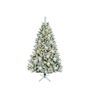 Lightly Frosted Christmas Tree with Glitter - Pre Lit with Timer & Dimmer - Warm