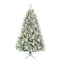 Lightly Frosted Christmas Tree with Glitter - Pre Lit with Timer & Dimmer - Warm
