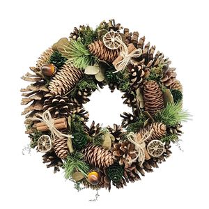 Wreath - Natural Cones / Cinamon /String - 36cm