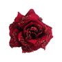 Beaded Rose Clip - Red - 10cm