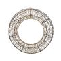 Wire Wreath with LED Flashing Lights  & 6Hr Timer - Warm White - 58cm 