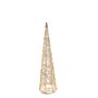 Wire Cone Tree with LED Flashing Lights & 6Hr Timer - Warm White - H60cm