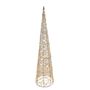 Wire Cone Tree with LED Flashing Lights & 6Hr Timer - Warm White - H100cm