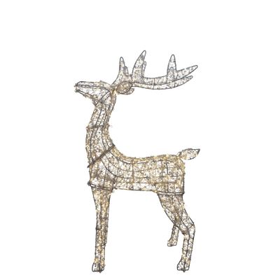 Reindeer Covered with LED Flashing Lights & 6Hr Timer KD - Warm White  - H80cm