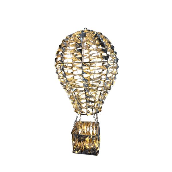 Hot Air Balloon  with LED Flashing Lights & 6Hr Timer KD - Warm White -H48cm