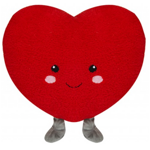Red Heart Shaped Plush Cushion With Feet (35cm)