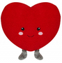 Red Heart Shaped Plush Cushion With Feet (35cm)