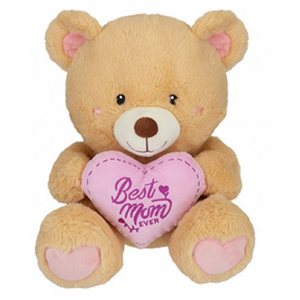 Sitting Value Bernie Light Brown Bear with Mum Heart (30cm)