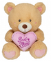 Sitting Value Bernie Light Brown Bear with Mum Heart (30cm)