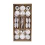Assorted Bauble Set - White/Silver