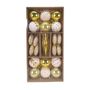 Assorted Bauble Set - White/Gold