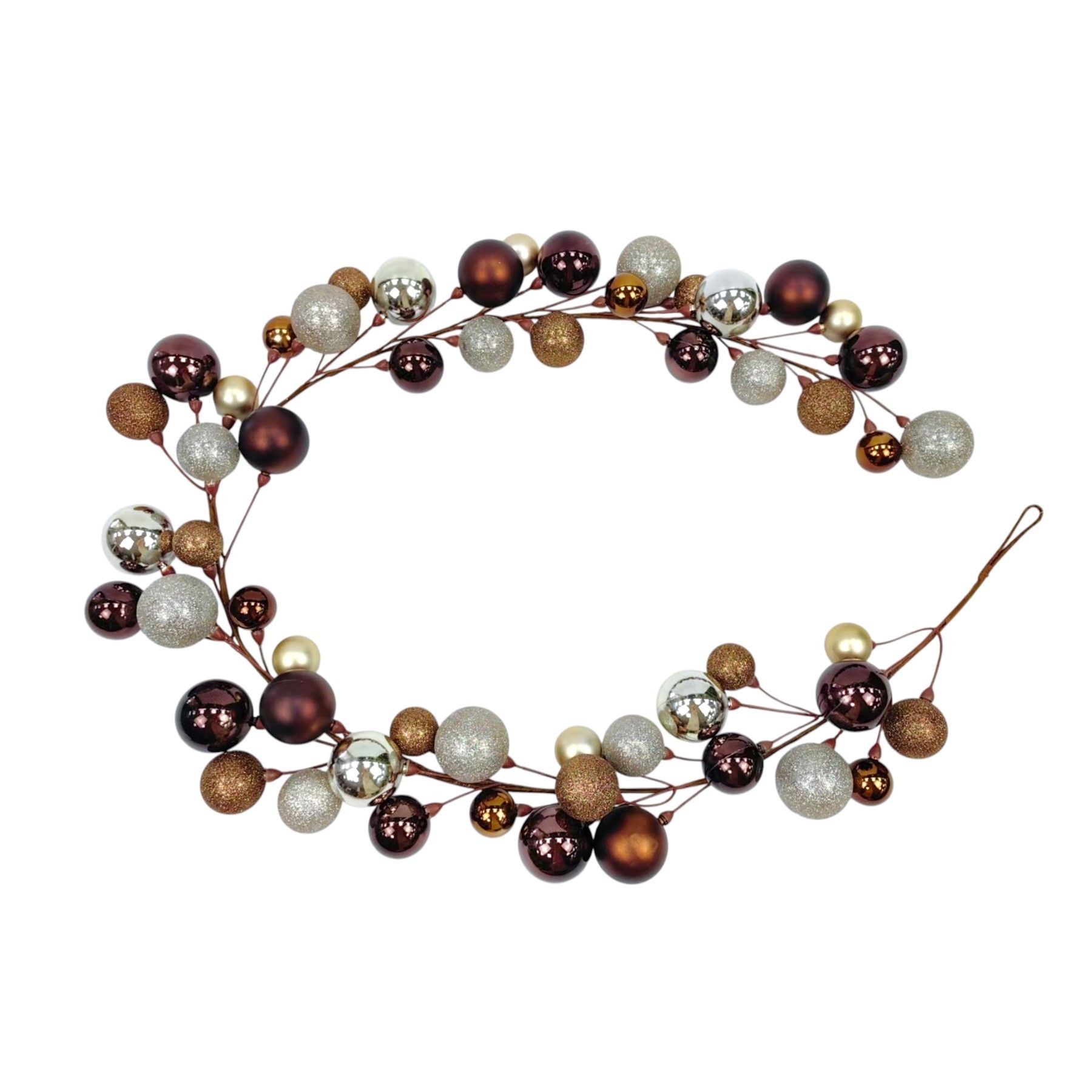 Bauble Garland - Natural Colours - 165cm