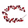 Bauble Garland - Flock & Shiny Finish - Red - 165cm