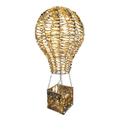 Hot Air Balloon  with LED Flashing Lights & 6Hr Timer KD - Warm White -H78cm