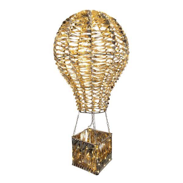 Hot Air Balloon  with LED Flashing Lights & 6Hr Timer KD - Warm White -H78cm