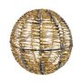 Shiny Gold Hanging Ball with LED Flashing Lights & 6Hr Timer -Warm White -50cm