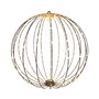 Gold Wire Hanging Globe with LED Lights & 6Hr Timer - Warm White - 50cm