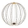 Gold Wire Hanging Globe with LED Lights & 6Hr Timer - Warm White - 60cm