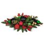 Mixed Foliage & Bauble Centre Piece - Red / Green / Gold - 71cm
