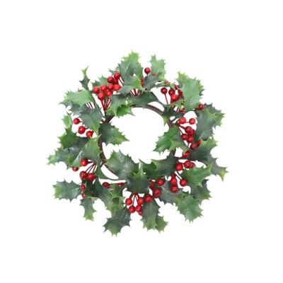 Holly & Berry Wreath - 20cm