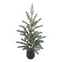 Frosted Pine Tree in Black Pot - H58cm