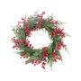 Pine & Red Berry Wreath - 55cm
